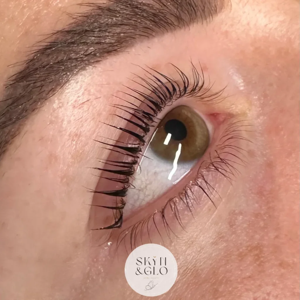 Woman's eyebrow following a lash lift