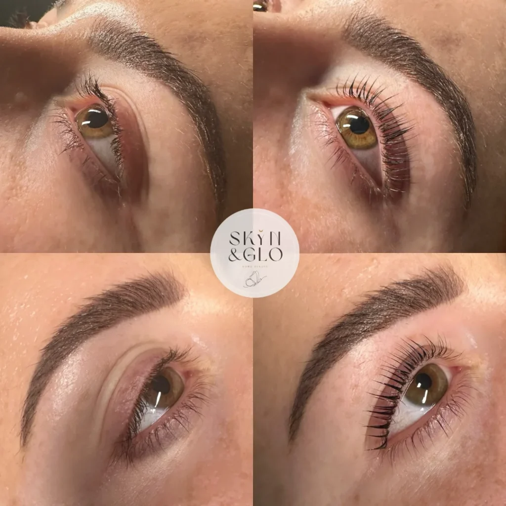 Woman's eyebrow following a lash lift