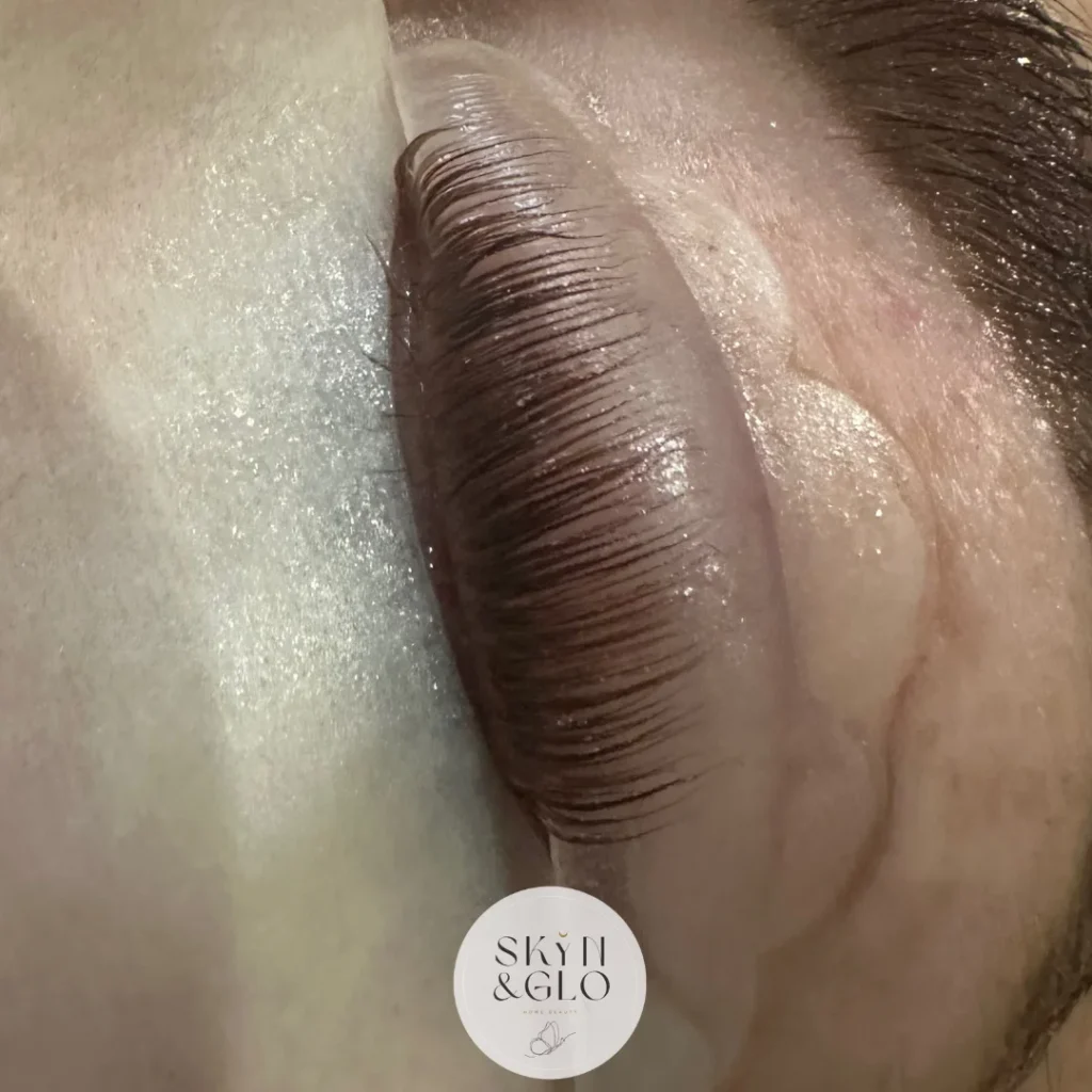 Woman's eyebrow following a lash lift